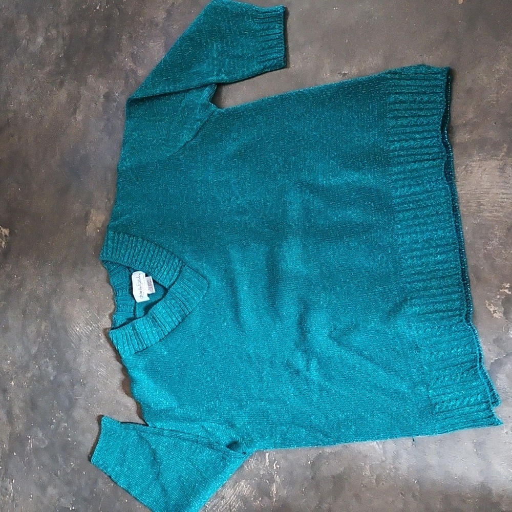 Diane Von Furstenberg The Color Authority Metallic/Glimmer Fibers Sweater 2X